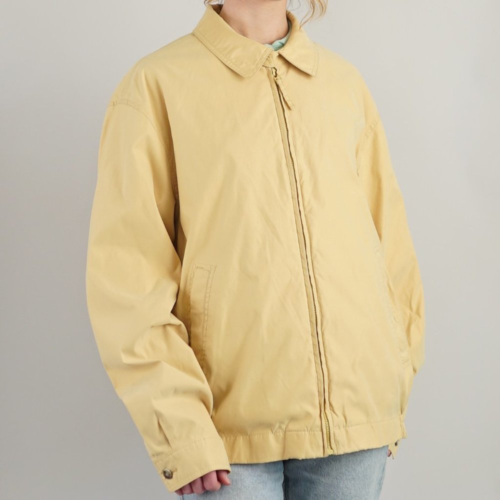 Vintage Norm Thompson Yellow Rain Resistant Jacket